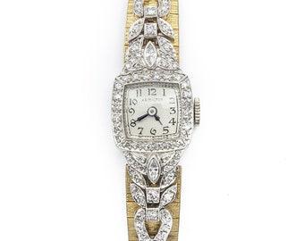 Gorgeous Vintage 14k Gold and Diamond Hamilton Ladies Watch - Etsy