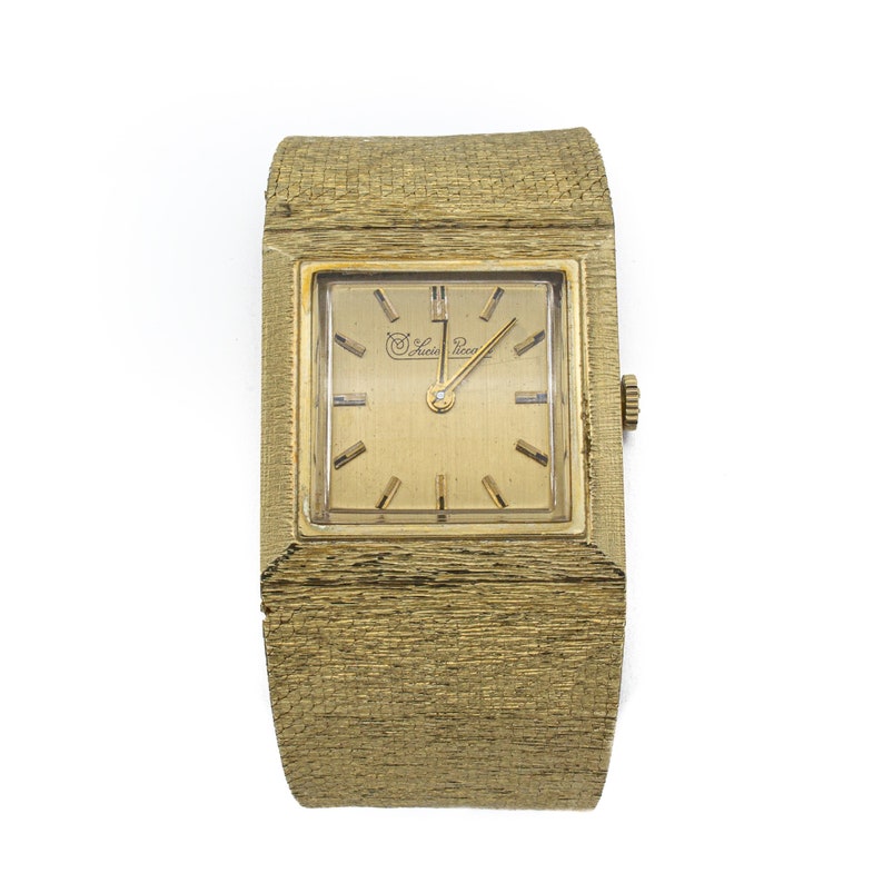 Lucien Piccard Gold price Watch with Square Max 81% OFF Dial
