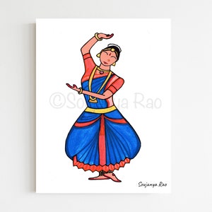 Bharatanatyam Art,Bharatanatyam Art Print,Bharatanatyam, Indian art, Indian Paintings, Home Decor, Wall Art, Indian Dancer painting