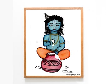 Krishna Wall Art Baby Krishna Posters Rasika Designs