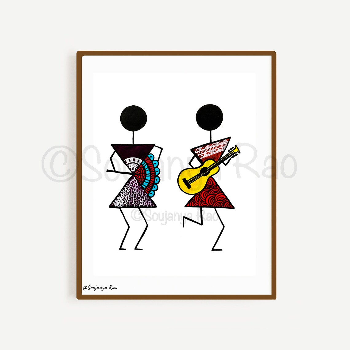 Living Room Wall Art Living Room Wall Prints Warli Art Etsy Canada