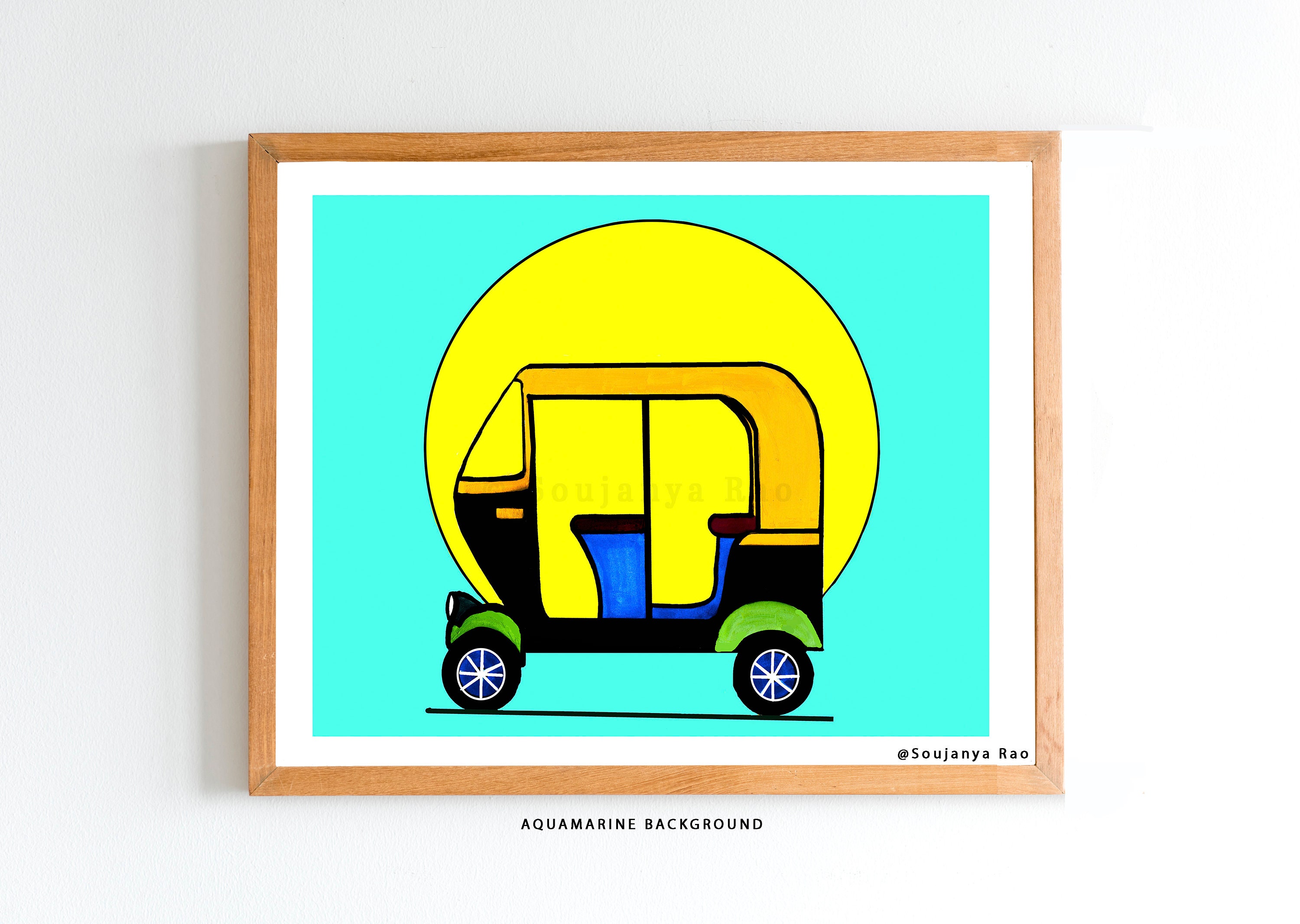 Auto Rickshaw Art Print,rickshaw Art, Tuk Tuk, Indian Painting,indian ...