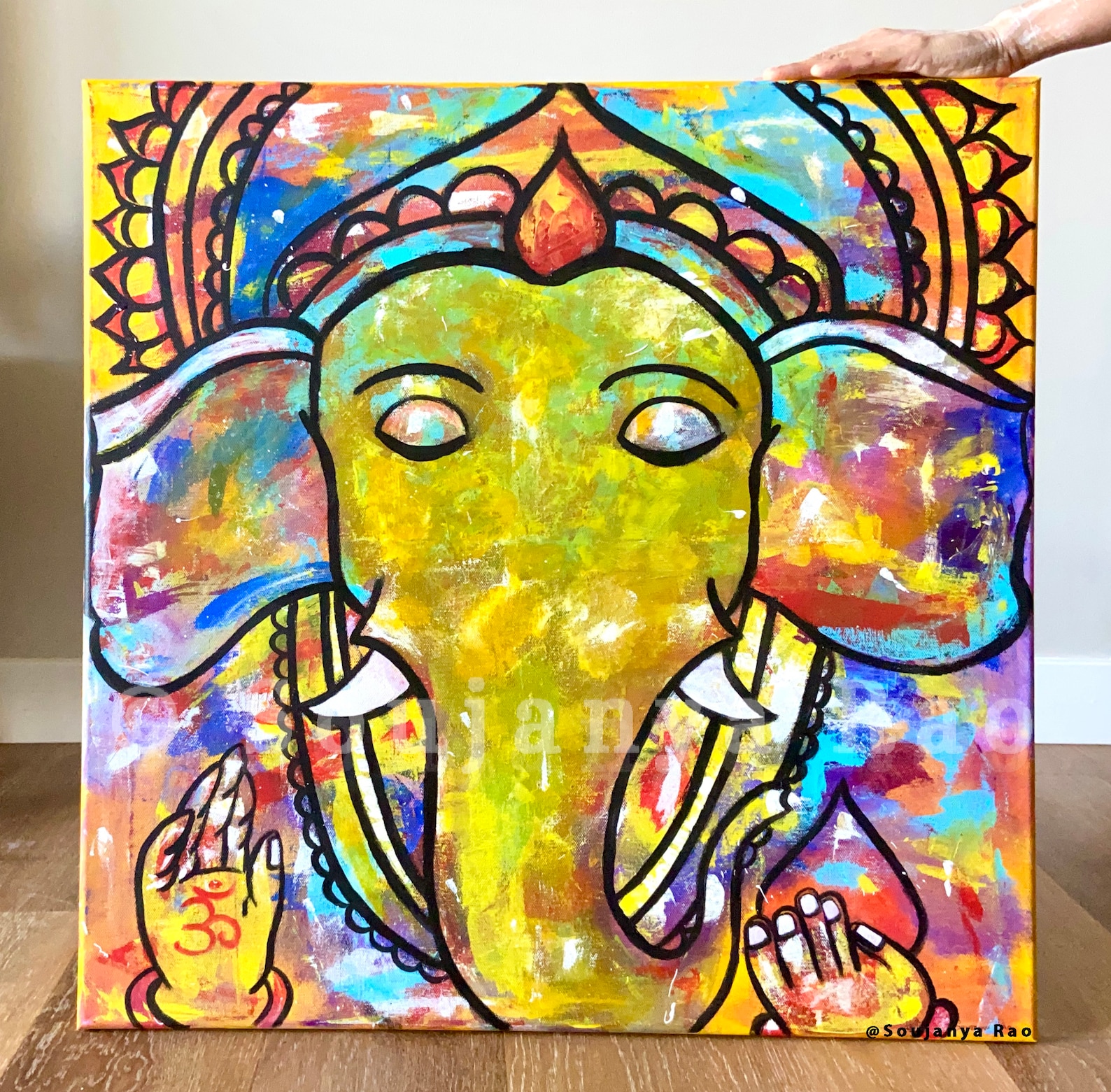 Ganesha Painting Ganesha Art Ganesha Wall Art Large - Etsy