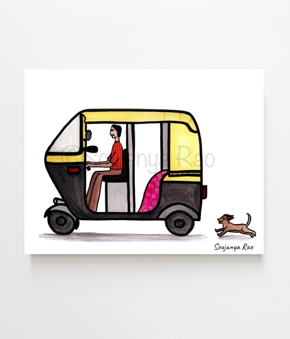 Auto Rickshaw Geometric Illustration by Joby on Dribbble