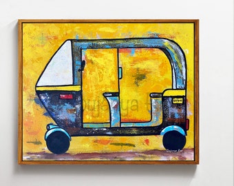 Instant Download Auto Rickshaw Painting Wall Art - Etsy