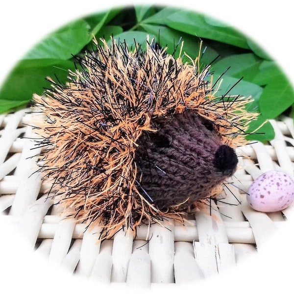 Hedgehog Creme Egg Cover Knitting Pattern, Easter Knitting Patterns Toys, Knitted Easter Decorations, Creme Egg Cosy, Toy Hedgehog Holder