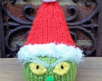 PDF KNITTING PATTERN Christmas Character Chocolate Orange Cover, Christmas Knitting Patterns Toys, Knitted Santa Hat Cosy, Christmas Eve Box