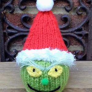 PDF KNITTING PATTERN Christmas Character Chocolate Orange Cover, Christmas Knitting Patterns Toys, Knitted Santa Hat Cosy, Christmas Eve Box