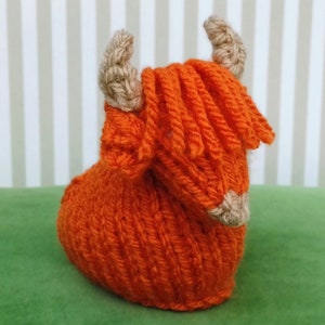 PDF KNITTING PATTERN Highland Cow Creme Egg Cover, Easter Knitting Patterns Toys, Knitted Farmyard Easter Egg Cosy, Chocolate Favours, Bull