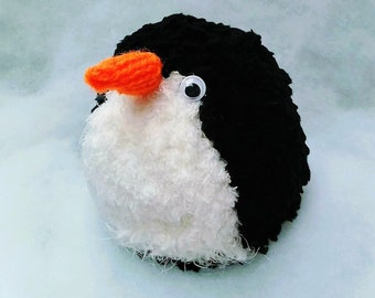 PDF KNITTING PATTERN Penguin Chocolate Orange Cover, Christmas Knitting Patterns Toys, Knitted Xmas Cosy