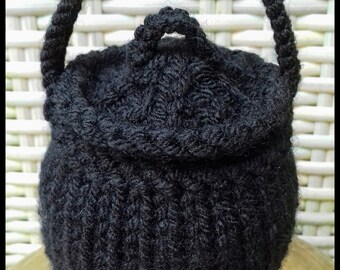 cat knitting bolsa