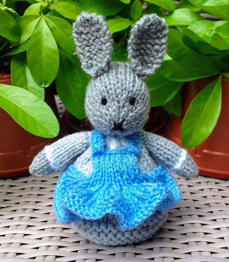Grey Rabbit Chocolate Orange Cover Knitting Pattern Easter - Etsy Australia