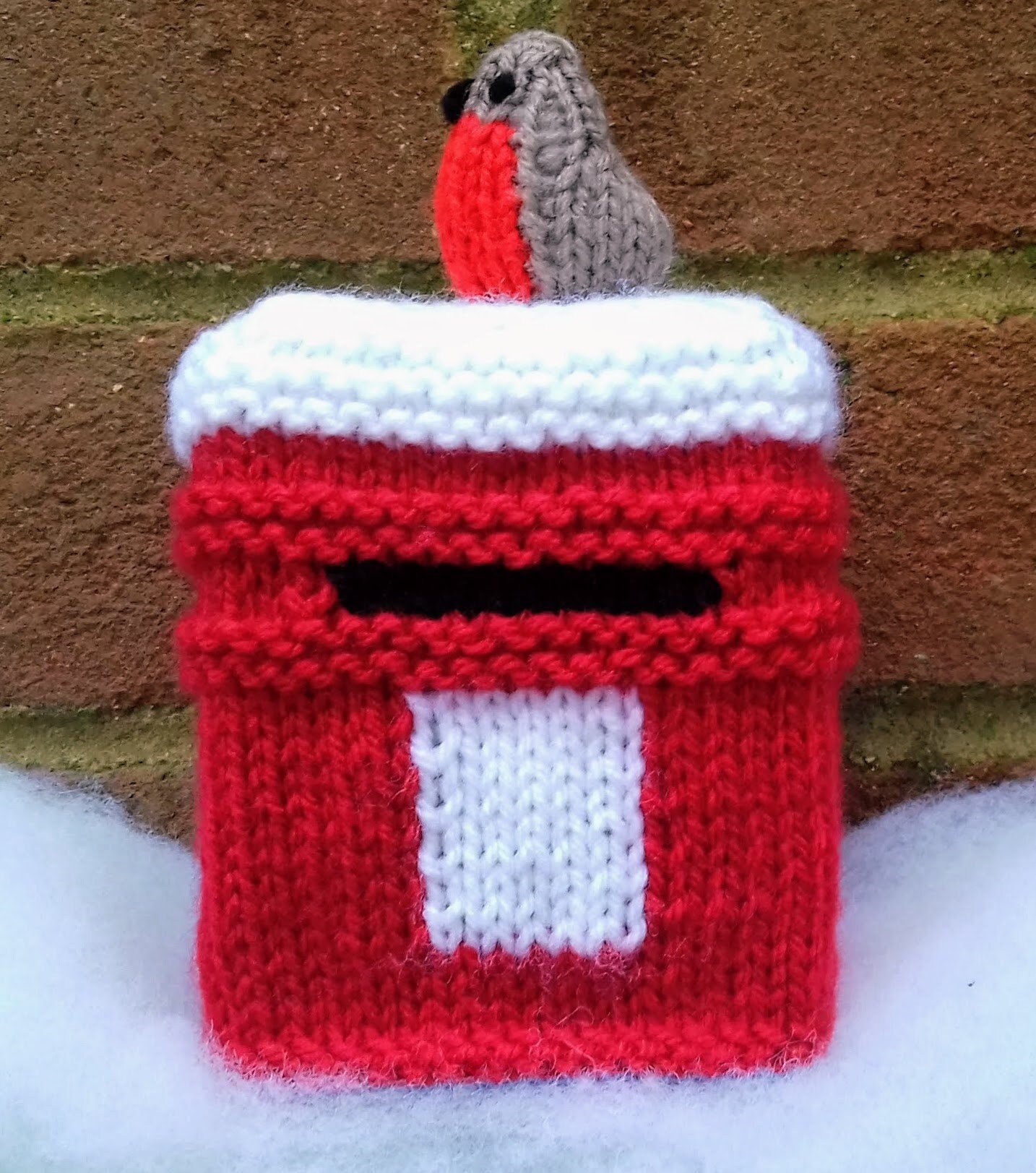 PDF KNITTING PATTERN Winter Post Box Chocolate Orange Cover, Christmas ...