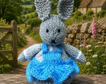PDF KNITTING PATTERN Grey Rabbit Chocolate Orange Cover, Easter Bunny Knitting Patterns Toys, Mother's Day Chocolate Favours, Knitted Cosy