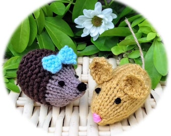 Hedgerow Friends Creme Egg Covers Knitting Pattern, Easter Knitting Patterns Toys, Hedgehog Egg Cosy, Mouse Cover, Knitted Chocolate Favours