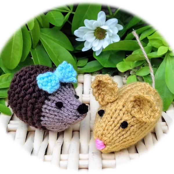 PDF KNITTING PATTERN Hedgerow Friends Creme Egg Covers, Mother's Day Chocolate Favours, Knitted Hedgehog & Mouse Egg Cosy, Easter Egg Hunt