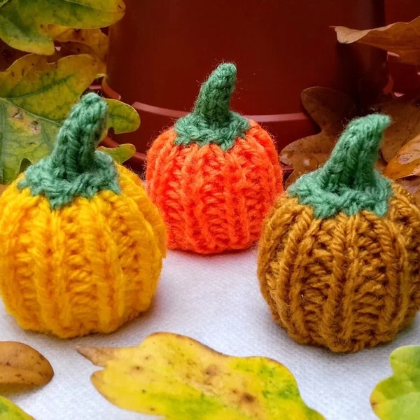PDF KNITTING PATTERN Mini Pumpkins Ferrero Rocher Covers, Halloween Knitting Patterns, Knitted Trick or Treat Candy Favours, Thanksgiving