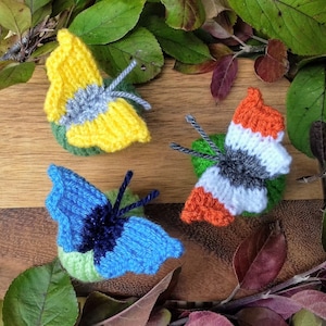 PDF KNITTING PATTERN British Butterflies Creme Egg Cover, Easter Knitting Patterns, Mother&#39;s Day Chocolate Favours, Knitted Butterfly Cosy