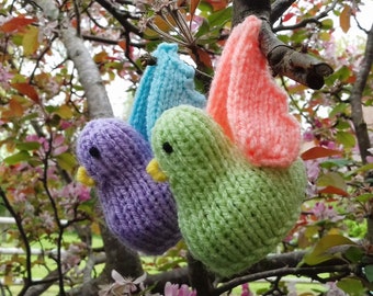 NEW - Flying Springtime Birds Creme Egg Cover Knitting Pattern, Easter Knitting Patterns Toys Knitted Egg Cosy Chocolate Favours Decorations