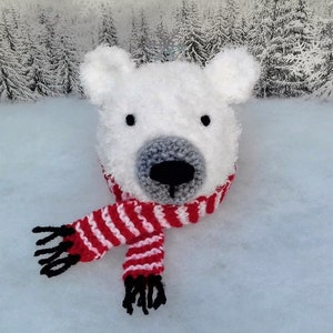 PDF KNITTING PATTERN Polar Bear Chocolate Orange Cover, Christmas Knitting Patterns Toys, Knitted Teddy Cosy, Free Xmas Tree Lights Pattern