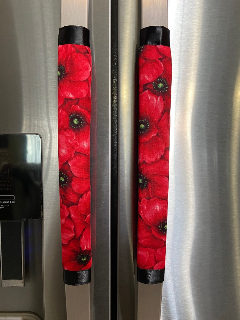 Refrigerator Door Handle Covers Set of Two Extravagant Peonies Etsy