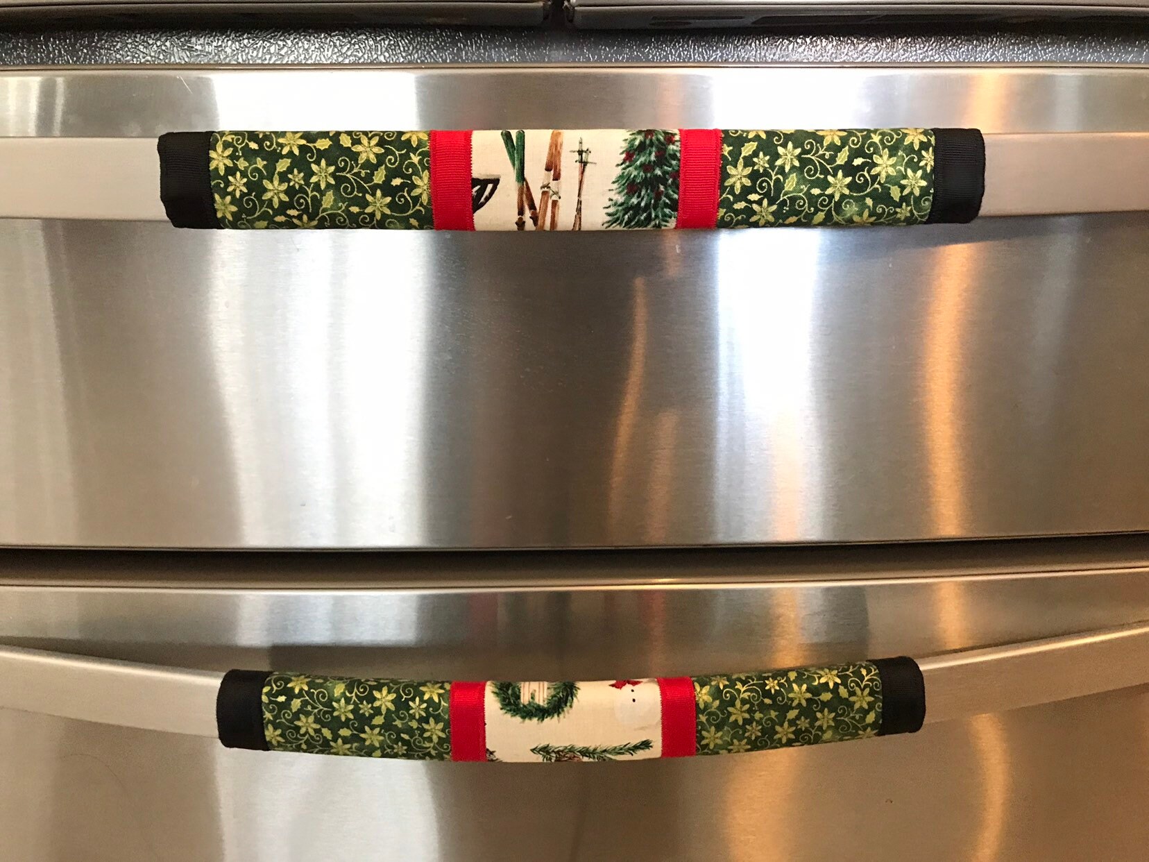 Refrigerator Door Handle Covers Set of Four Classic Christmas Etsy