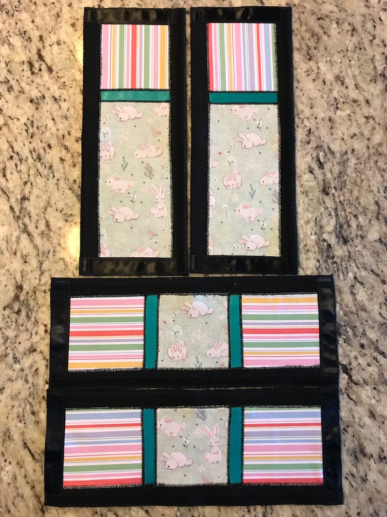 Refrigerator Door Handle Covers Set of Four Easter Bunny Theme 13 L x 4.5-5\u201d W
