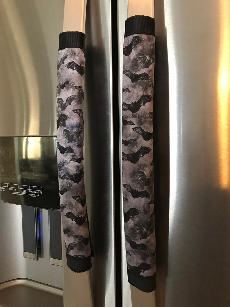 Refrigerator Door Handle Covers Set of Two Halloween Bats Etsy