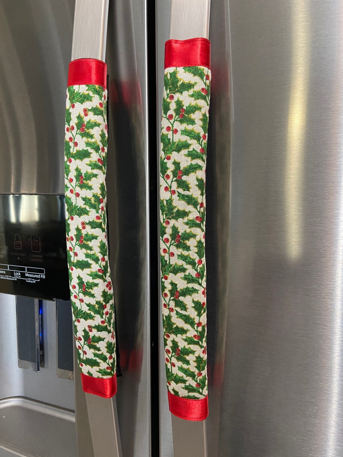 Refrigerator Door Handle Covers Set of Two Sparkly Christmas Etsy