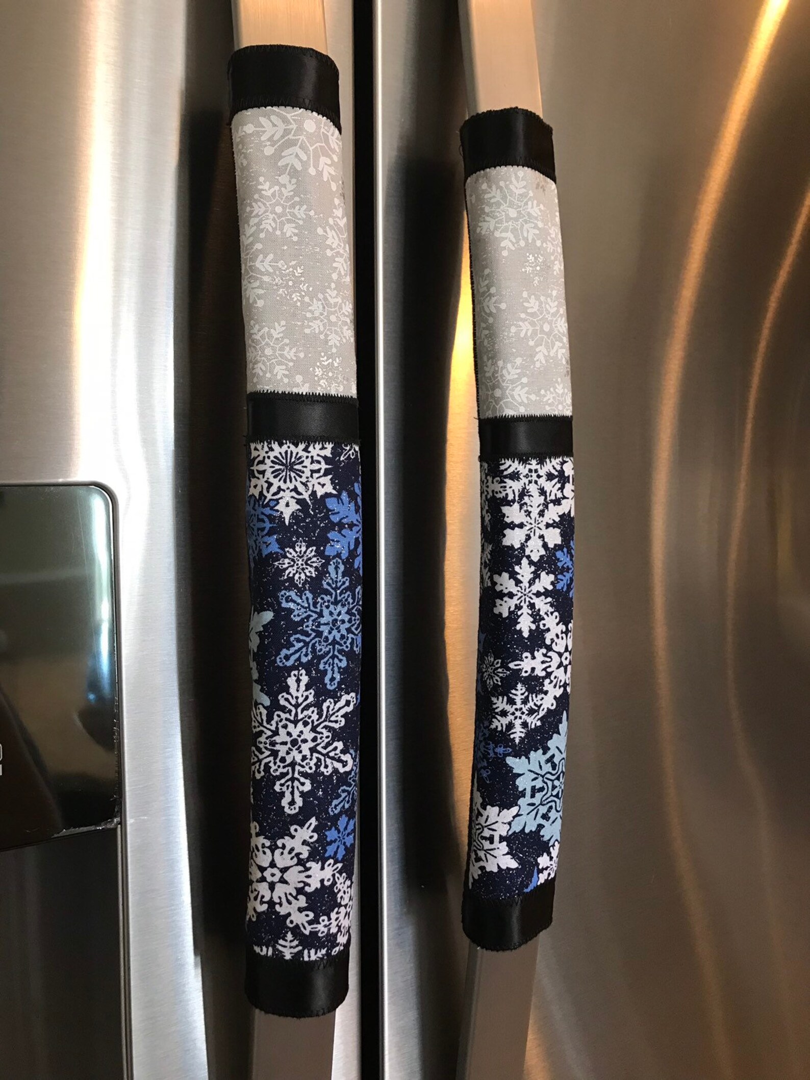 Refrigerator Door Handle Covers Set of Four Two Fabric Etsy