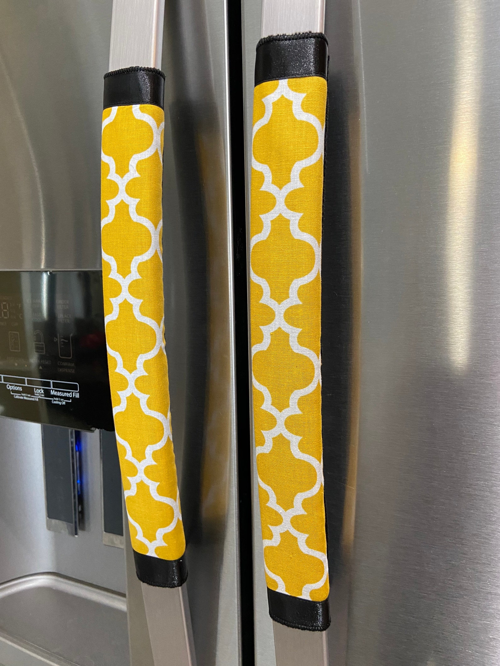 Refrigerator Door Handle Covers Set of Two Mustard Moroccan Etsy