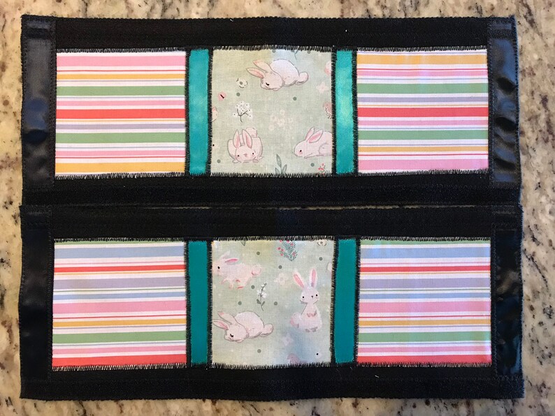 Refrigerator Door Handle Covers Set of Four Easter Bunny Theme 13 L x 4.5-5\u201d W