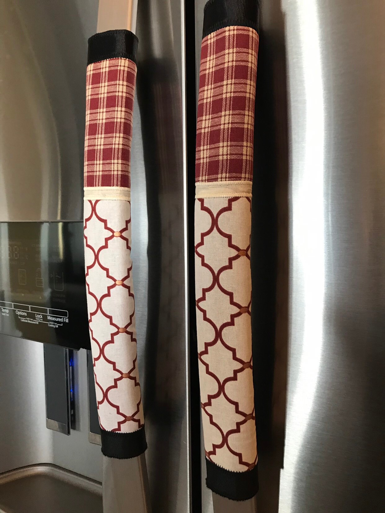 Refrigerator Door Handle Covers Set of Four Two Fabric Red & Etsy