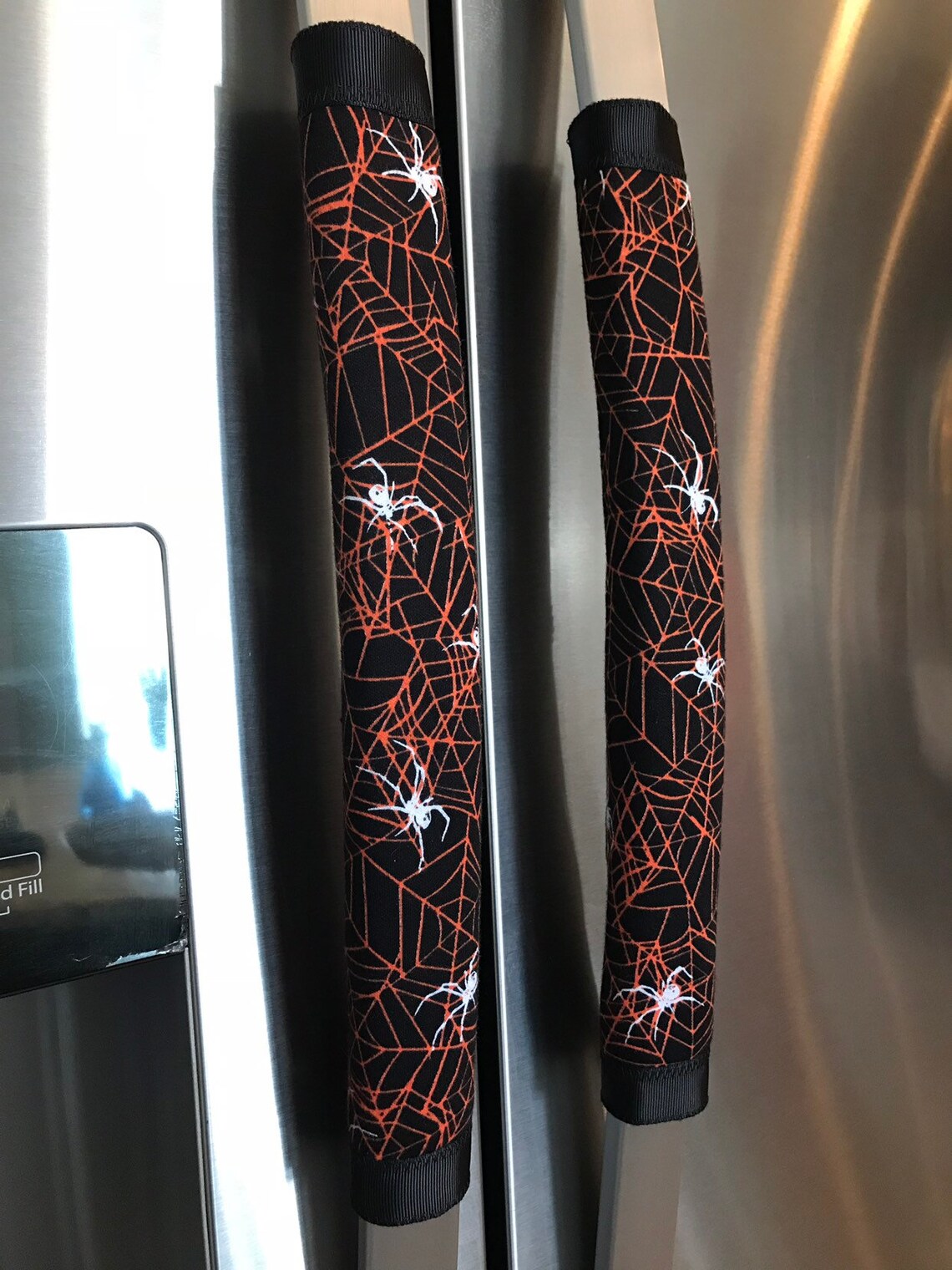 Refrigerator Door Handle Covers Set of Two Halloween Orange Etsy