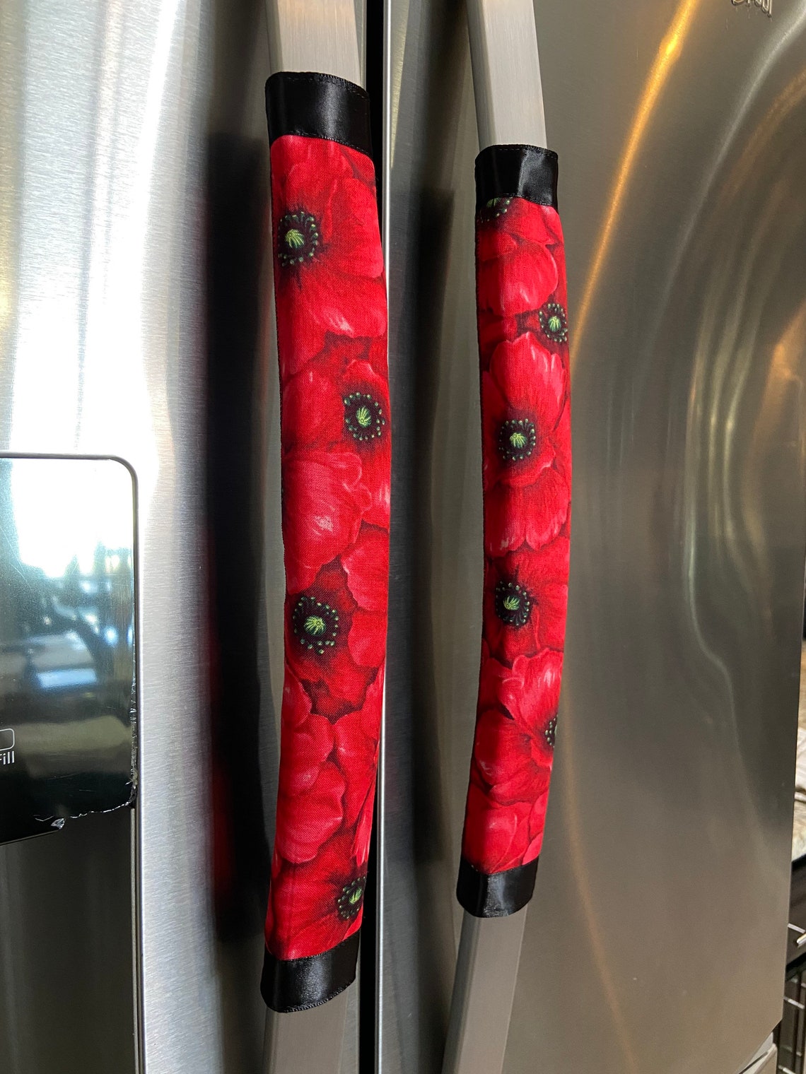 Refrigerator Door Handle Covers Set of Two Extravagant Peonies Etsy