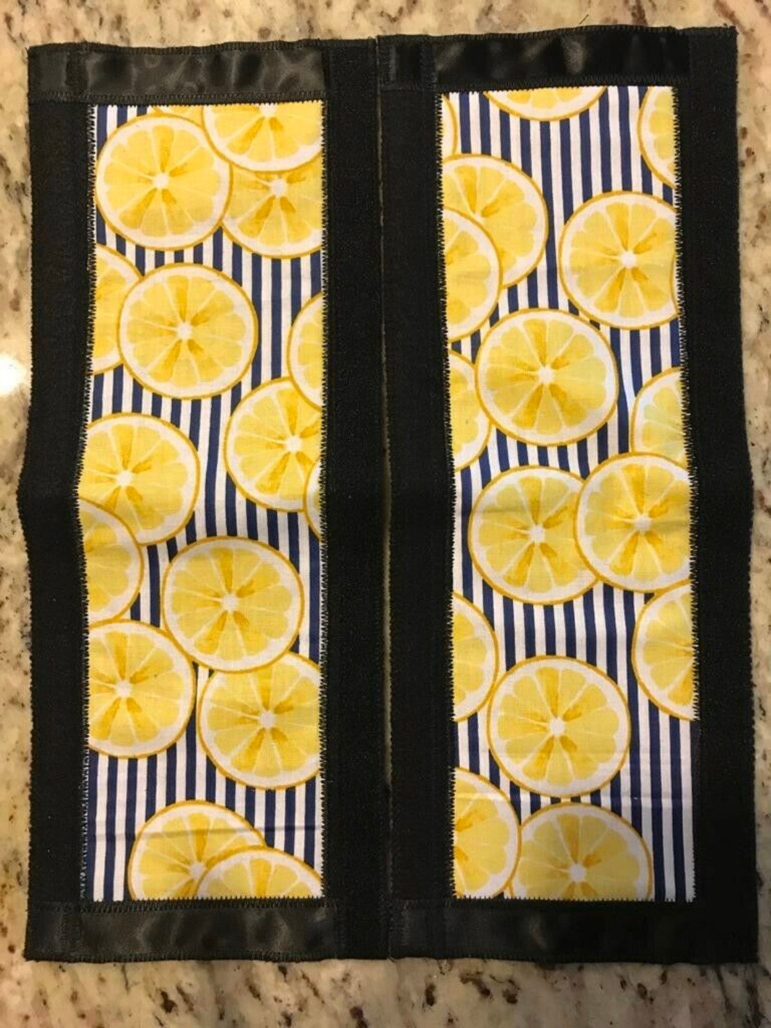 Refrigerator Door Handle Covers Set of Two Lemons Theme Etsy