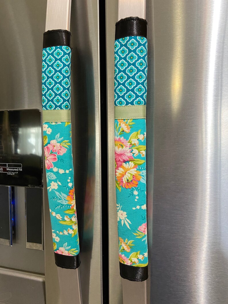 Refrigerator Door Handle Covers Set of Four Vintage Spring Etsy
