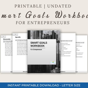SMART Goals Workbook For Entrepreneurs - Your Ultimate Guide to Success