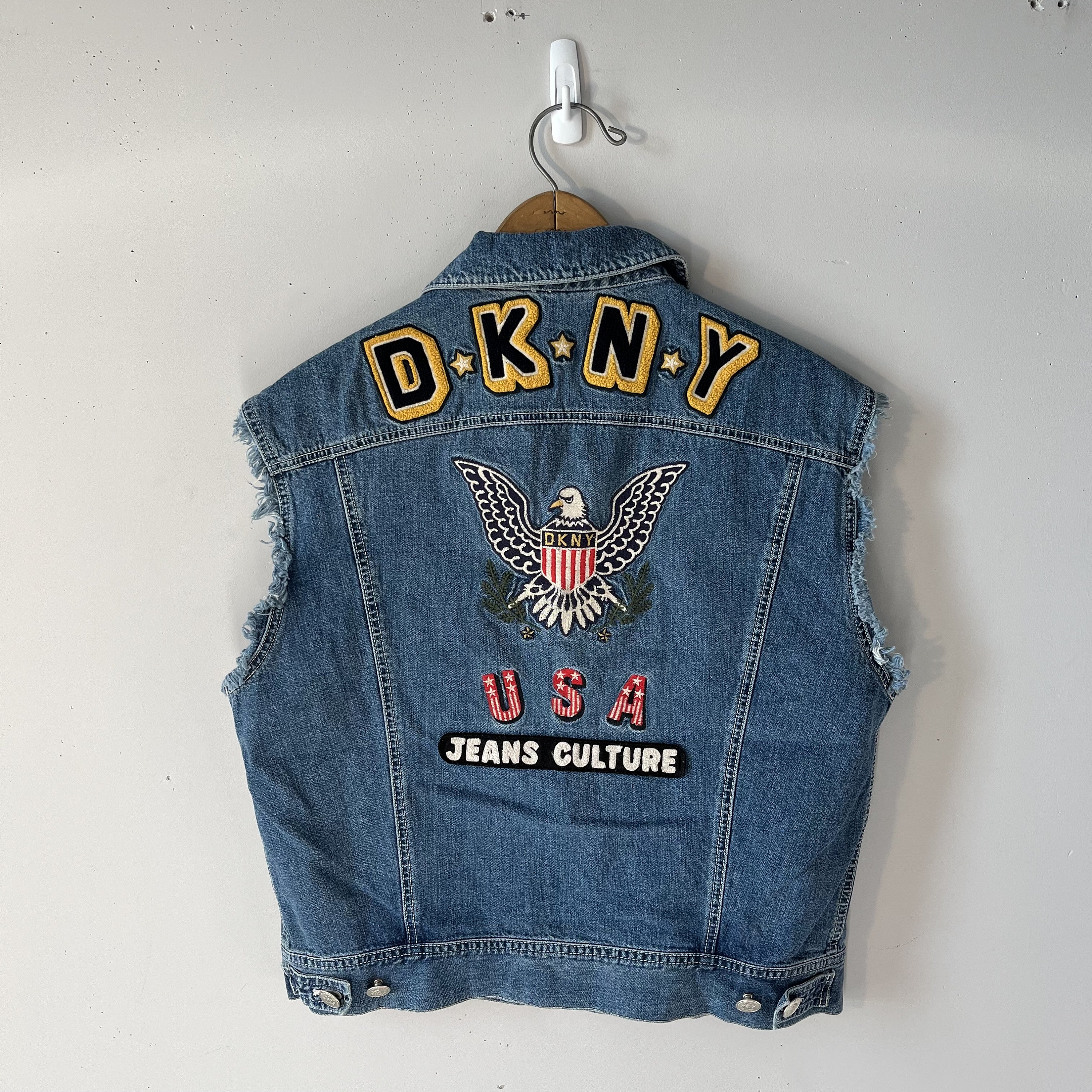 2個以上購入で送料無料 80s DKNY Vintage Military Gilet Tops ベスト