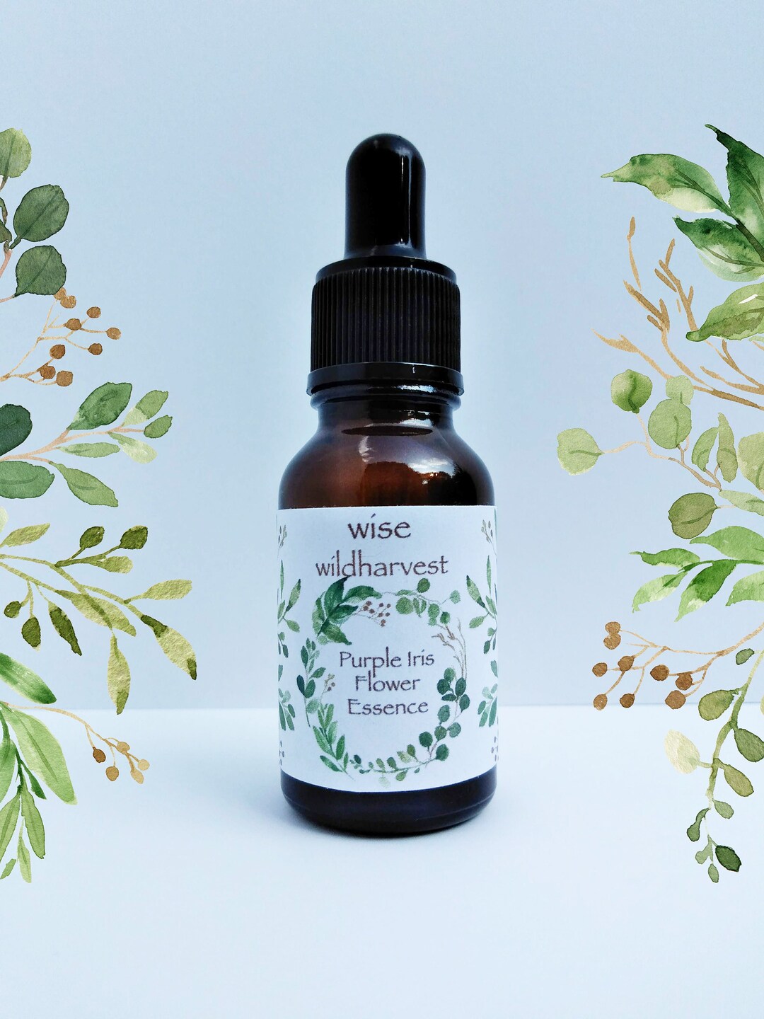 Purple Iris Flower Essence .5 Fluid Ounce Size Wildharvested GLUTEN