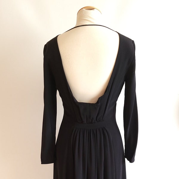 Vintage 1990s Giorgio Armani Black Evening Dress | Italian Designer | Size 44 / US 10