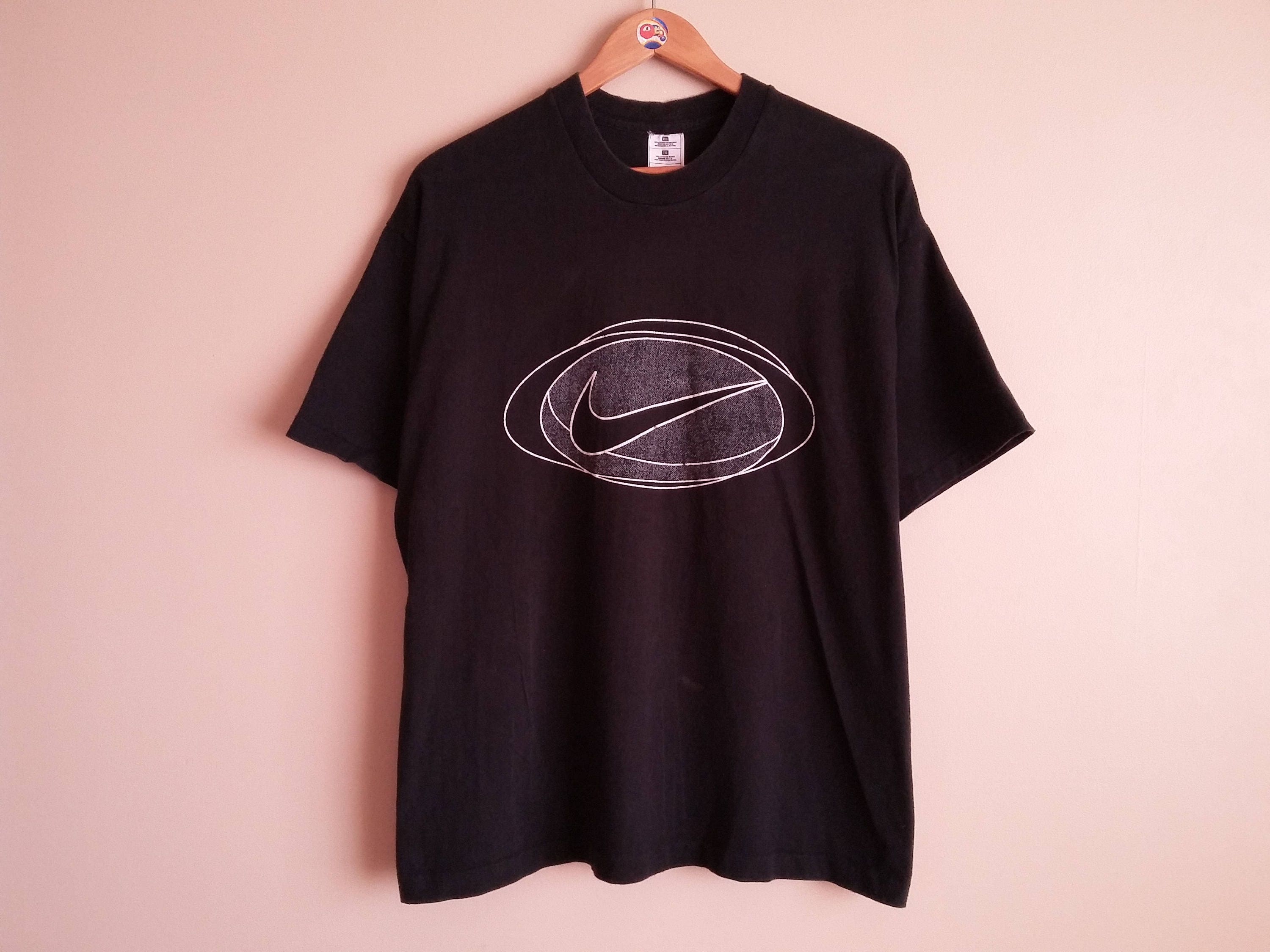 Vintage 90s Nike Logo Black T-shirt. Size X Large. Simple | Etsy