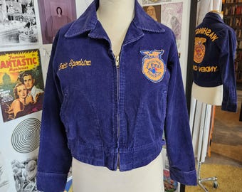 Vintage FFA Agricultural Education Jacket Nice Design Full Zipper