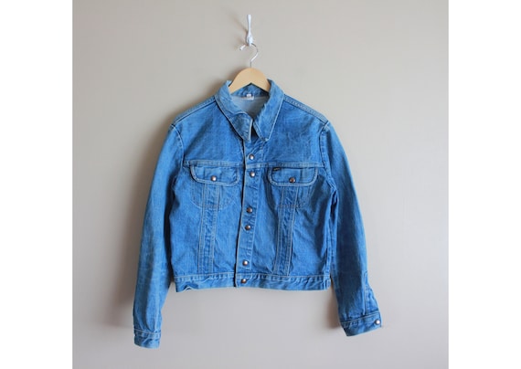 Vintage 70s Unisex GWG Jean Jacket |  Medium Blue… - image 1