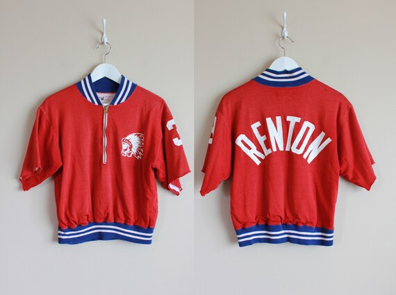 Vintage 40s Red Champion Knitwear Company Pullove… - image 1