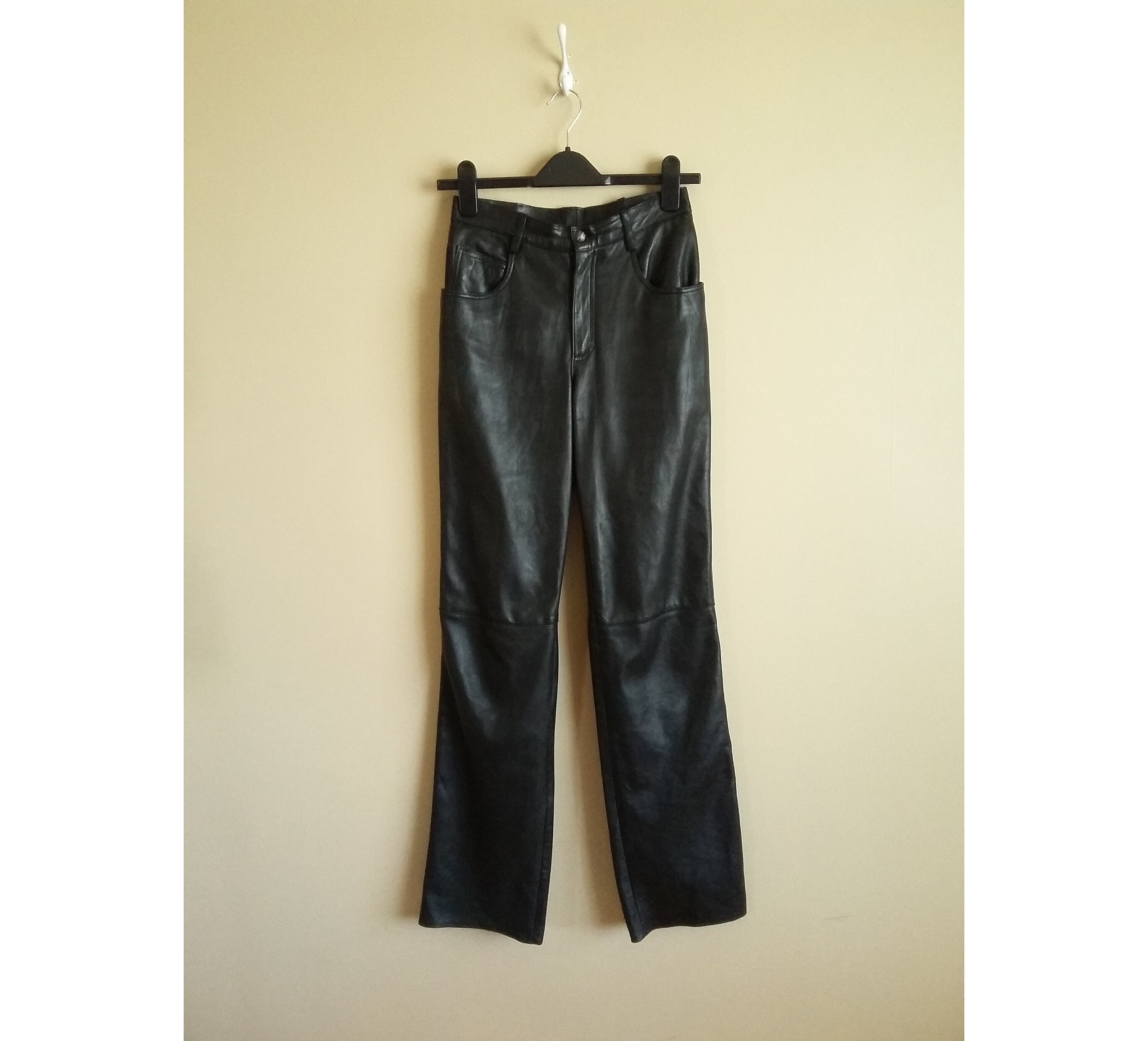 Vintage Women's Bod & Christensen Couture Leather Trousers. Size 4. Medium  to High Rise. Straight / Slim Leg. Buttery Soft. Five Pockets. - Etsy Canada