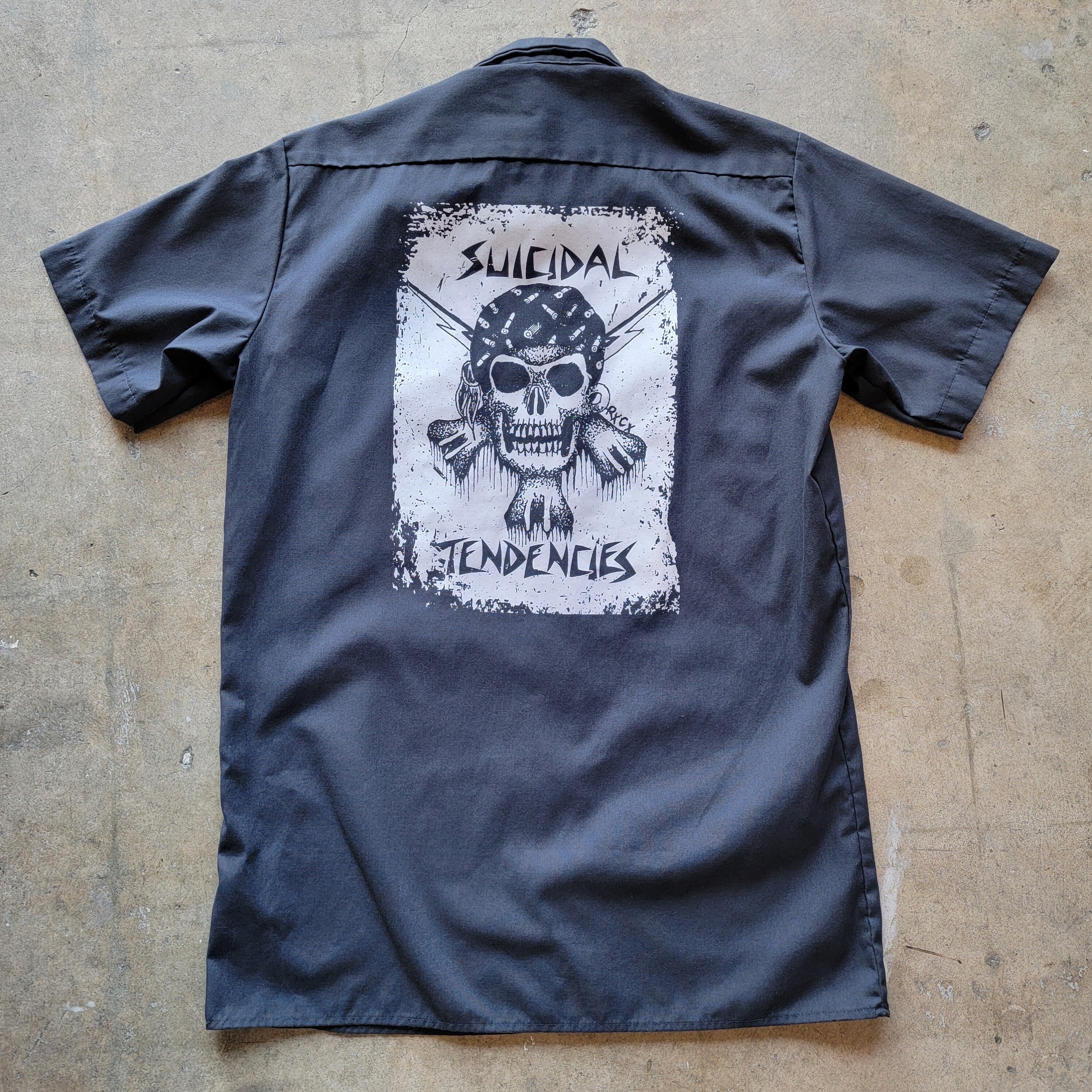 Vintage 90s Suicidal Tendencies Dickies Work Shirt | Size Vintage 90s Suicidal Tendencies Dickies Work Shirt | Size