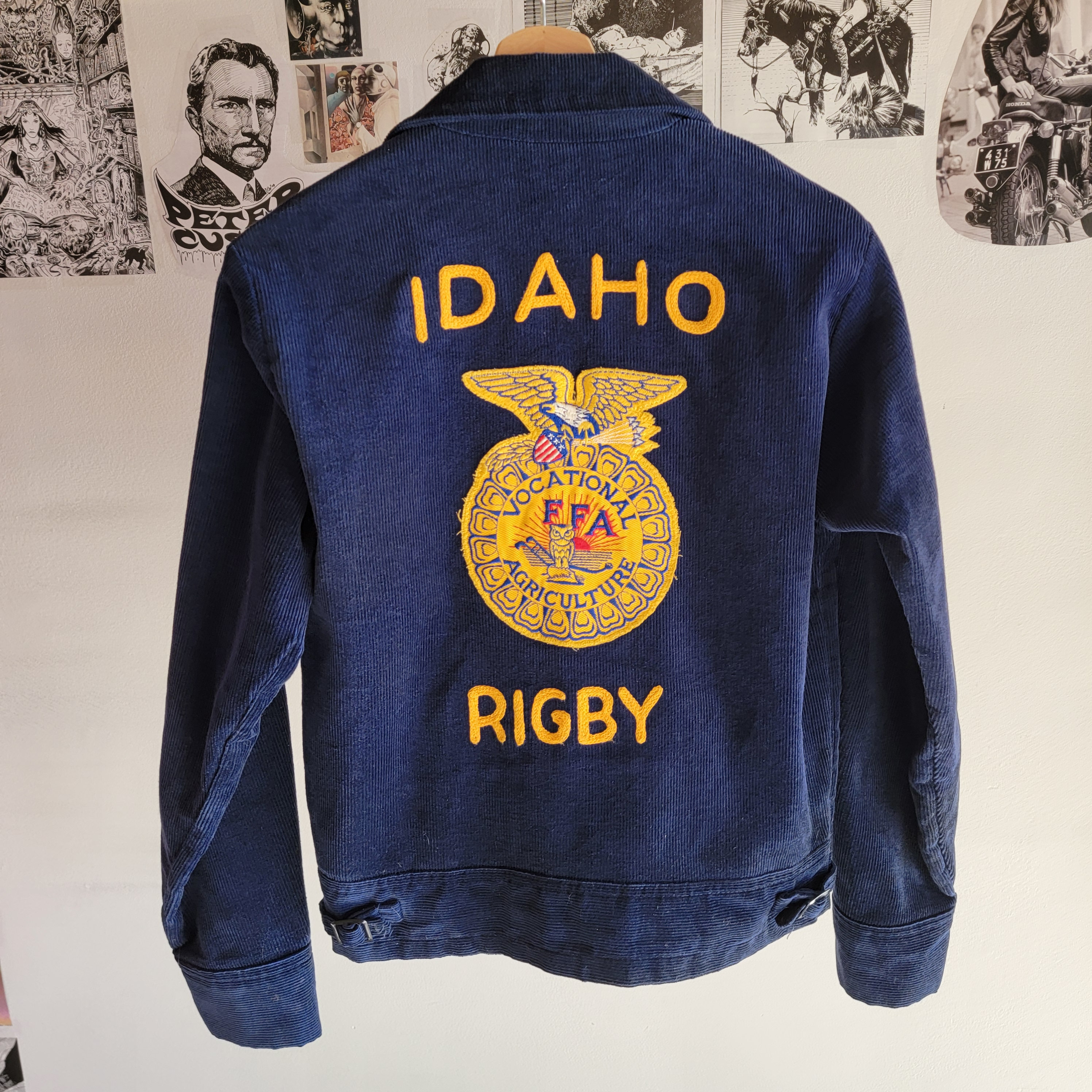 1960s FFA Corduroy Jacket | Chain Stitch | Rigby Idaho | Zip
