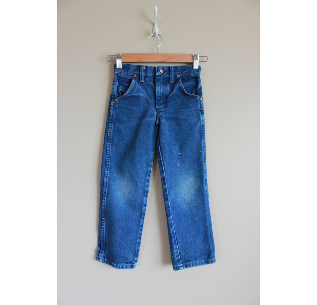 Vintage 90s Kids' Wrangler Jeans Dark Wash Cute Size Etsy