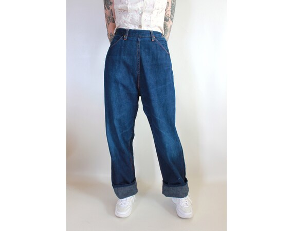 Vintage 1950s Side Zip Jeans Sanforized 